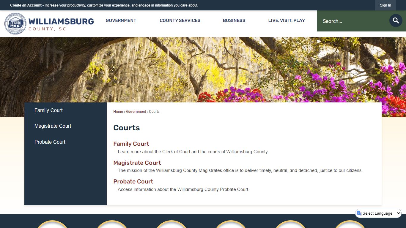 Courts | Williamsburg County, SC - South Carolina